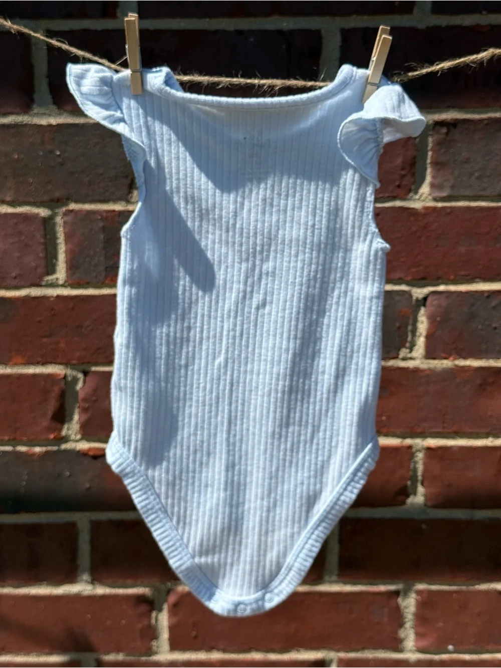 Baby Essentials Light Blue Ribbed Onesie with Cherry Skirt & Headband